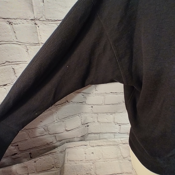 We The Free Zip Shoulder Oversize Sweater Black Dolman Sleeve S - Picture 3 of 16